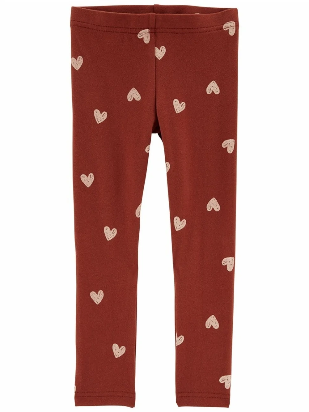 NWT Carter's Kids Rust Heart Print Leggings